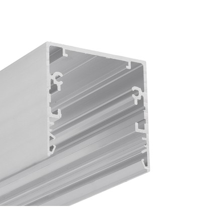 Profilé en aluminium PHIL53 C10 2m - Aluminium brut, montage en applique, rail LED