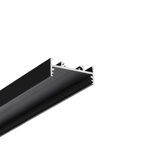 Profilé en aluminium 2m VARIO30-01 ACDE-9/TY - Anodisé noir, montage en applique, rail LED