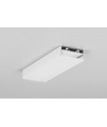 Profilé aluminium 2m VARIO30-01 ACDE-9/TY - Blanc laqué, montage en applique, rail LED