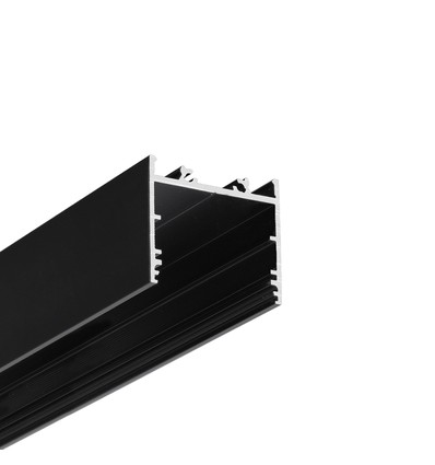 Profilé en aluminium 2m VARIO30-02 ACDE-9/TY - Anodisé noir, montage en applique, rail LED