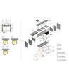 Profilé en aluminium 2m VARIO30-02 ACDE-9/TY - Anodisé noir, montage en applique, rail LED