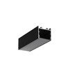Profilé en aluminium 2m VARIO30-02 ACDE-9/TY - Anodisé noir, montage en applique, rail LED