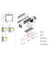Profilé en aluminium 1m VARIO30-03 ACDE-9/TY - Anodisé noir, montage en applique, rail LED