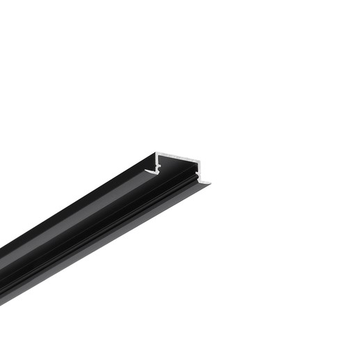 Profilé en aluminium 1m BEGTIN12 J/S - Anodisé noir, encastré, rail LED