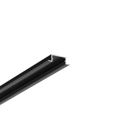 Profilé en aluminium 1m BEGTIN12 J/S - Anodisé noir, encastré, rail LED
