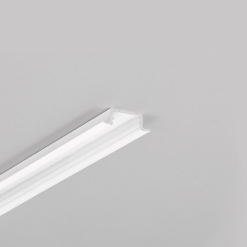 Profilé en aluminium 1m BEGTIN12 J/S - Laqué blanc, encastré, rail LED