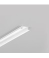 Profilé en aluminium 1m BEGTIN12 J/S - Laqué blanc, encastré, rail LED