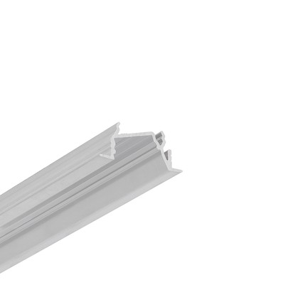 Profilé en aluminium 1m DIAGONAL14 F/TY - Aluminium brut, encastré, rail LED