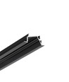 Profilé en aluminium 1m DIAGONAL14 F/TY - Noir anodisé, encastré, rail LED