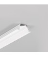 Profilé en aluminium 1m DIAGONAL14 F/TY - Blanc laqué, encastré, rail LED