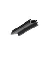 Profilé en aluminium 1m DIAGONAL14 F/TY - Noir anodisé, encastré, rail LED