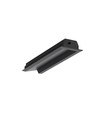 Profilé en aluminium 1m DIAGONAL14 F/TY - Noir anodisé, encastré, rail LED