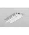 Profilé en aluminium 1m DIAGONAL14 F/TY - Blanc laqué, encastré, rail LED