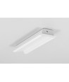 Profilé en aluminium 1m DIAGONAL14 F/TY - Blanc laqué, encastré, rail LED