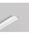 Profilé en aluminium 1m GROOVE10 BC/UX - Blanc laqué, encastré, rail LED