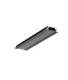 Profilé en aluminium 1m GROOVE10 BC/UX - Anodisé noir, encastré, rail LED