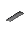 Profilé en aluminium 1m GROOVE10 BC/UX - Anodisé noir, encastré, rail LED