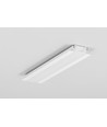 Profilé en aluminium 1m GROOVE10 BC/UX - Blanc laqué, encastré, rail LED