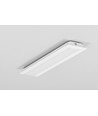Profilé en aluminium 1m GROOVE10 BC/UX - Blanc laqué, encastré, rail LED