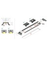 Profilé alu 2m GROOVE10.V2 A1C/U - Noir anodisé, encastré, rail LED