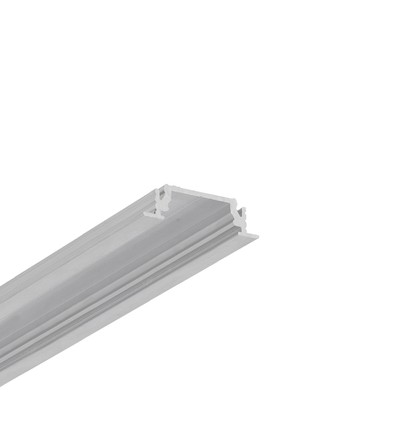 Profilé en aluminium 1m GROOVE14 EE7F/TY - Aluminium brut, encastré, rail LED