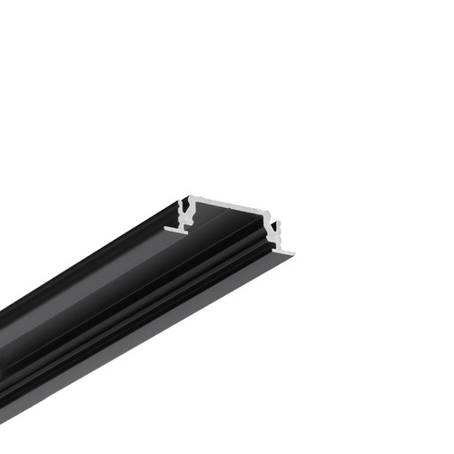 Profilé en aluminium 1m GROOVE14 EE7F/TY - Noir anodisé, encastré, rail LED