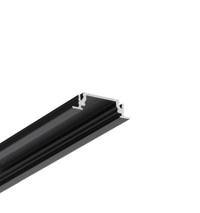 Profilé en aluminium 1m GROOVE14 EE7F/TY - Noir anodisé, encastré, rail LED