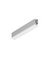 Profilé en aluminium 1m HI8 C1 - Anodisé, encastré, rail LED