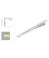 Profilé en aluminium SLASH8 1m - Blanc laiteux, encastré, rail LED