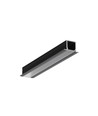 Profilé en aluminium 1m SMART-IN10 AC2/Z - Noir anodisé, encastré, rail LED