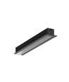 Profilé en aluminium 1m SMART-IN10 AC2/Z - Noir anodisé, encastré, rail LED