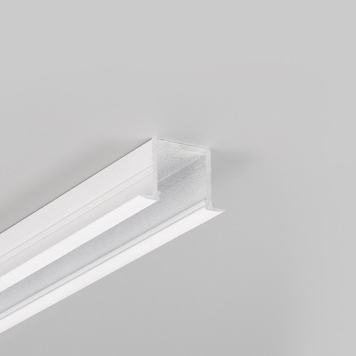 Profilé en aluminium 1m SMART-IN16 BC3/U4 - Blanc laqué, encastré, rail LED