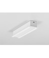 Profilé en aluminium 1m SMART-IN16 BC3/U4 - Blanc laqué, encastré, rail LED