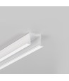Profilé en aluminium 2m SMART-IN16 BC3/U4 - Blanc laqué, encastré, rail LED