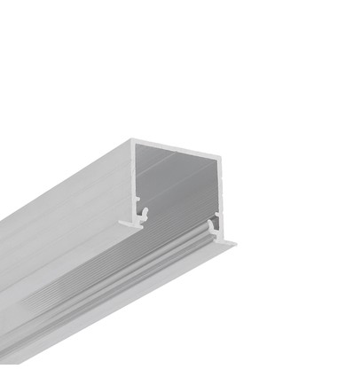 Profilé en aluminium 1m LINEA-IN20 EE7F/U7 - Aluminium brut, encastré, rail LED