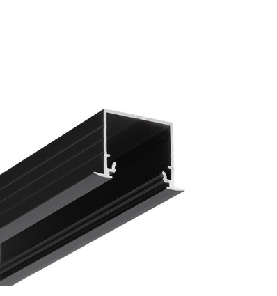 Profilé en aluminium 1m LINEA-IN20 EE7F/U7 - Anodisé noir, encastré, rail LED