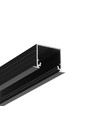 Profilé en aluminium 1m LINEA-IN20 EE7F/U7 - Anodisé noir, encastré, rail LED