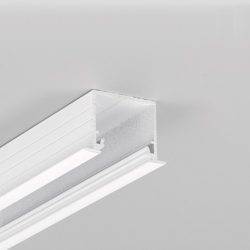 Profilé en aluminium LINEA-IN20 EE7F/U7 1m - Blanc laqué, encastré, rail LED