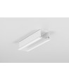 Profilé en aluminium LINEA-IN20 EE7F/U7 de 2m - Blanc laqué, encastré, rail LED