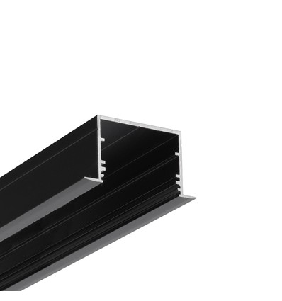 Profilé en aluminium 1m VARIO30-07 ACDE-9/U9 - Noir anodisé, encastré, rail LED