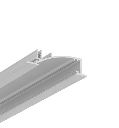 Profilé en aluminium 1m FLAT8 H/UX - Aluminium brut, encastré, rail LED