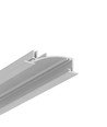 Profilé en aluminium 1m FLAT8 H/UX - Aluminium brut, encastré, rail LED