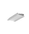 Profilé en aluminium 1m FLAT8 H/UX - Aluminium brut, encastré, rail LED