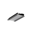 Profilé en aluminium 1m FLAT8 H/UX - Noir anodisé, encastré, rail LED