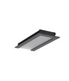 Profilé en aluminium 1m FLAT8 H/UX - Noir anodisé, encastré, rail LED