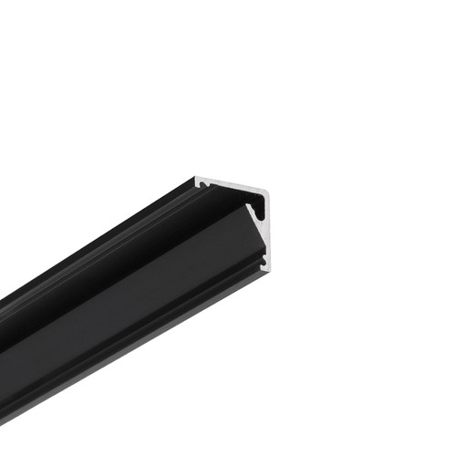 Profilé en aluminium 1m CABI12 E - Noir anodisé, angle, rail LED