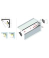 Profilé en aluminium 1m CABI12 E - Blanc laqué, angle, rail LED