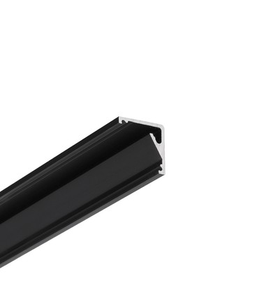 Profilé en aluminium 2m CABI12 E - Noir anodisé, angle, rail LED