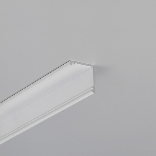 Profilé en aluminium 1m CABI12 DUO E - Blanc laqué, angle, rail LED