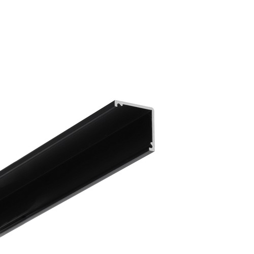 Profilé aluminium 1m CABI12 DUO E - Noir anodisé, angle, rail LED